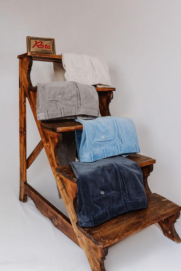 Rota Sport Winter Denim blue corduroy sport trousers In Saldo
