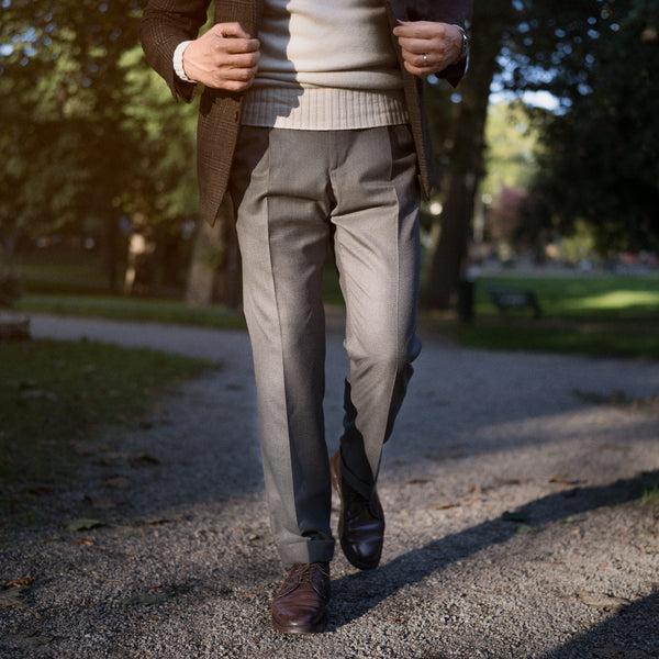 Rota Winter Milano medium grey wool trousers Nuova
