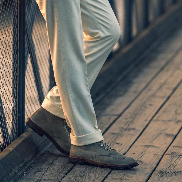 Rota Winter Ivory flannel trousers Nuovo