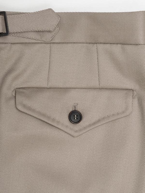 Rota Winter Beige pair of regular fit cavalry twill wool trousers Qualità