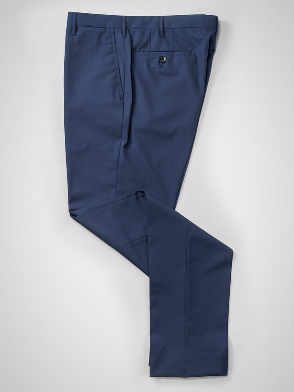 Rota Summer Medium blue pair of regular fit wool trousers Promozione Limitata