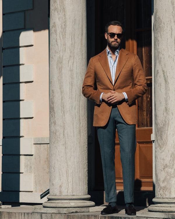 Rota Summer Light grey pair of regular fit wool trousers Fino Al -60%