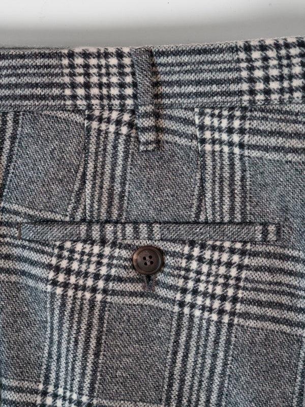 Rota Winter Grey check flannel trousers Economico