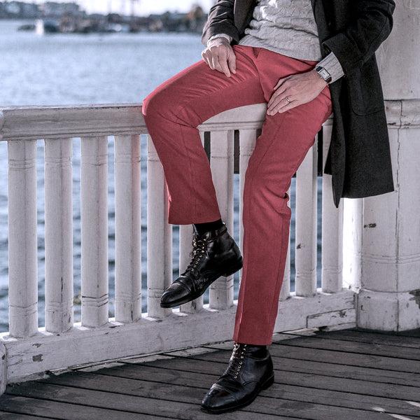 Rota Winter Bordeaux corduroy medium wale trousers Saldi Di Fabbrica
