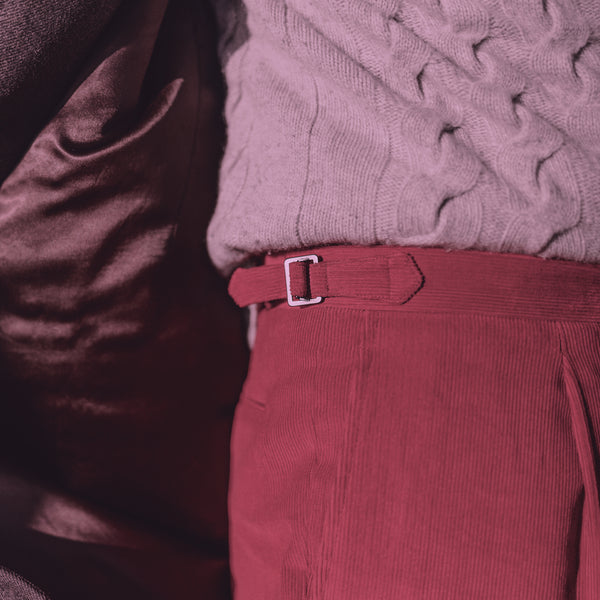 Rota Winter Bordeaux corduroy medium wale trousers Saldi Di Fabbrica