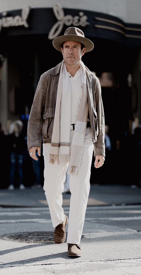 Rota Winter Off white corduroy big wale trousers Nuova