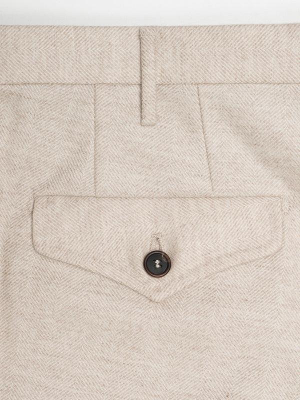 Rota Winter Light beige herringbone flannel trousers 2025