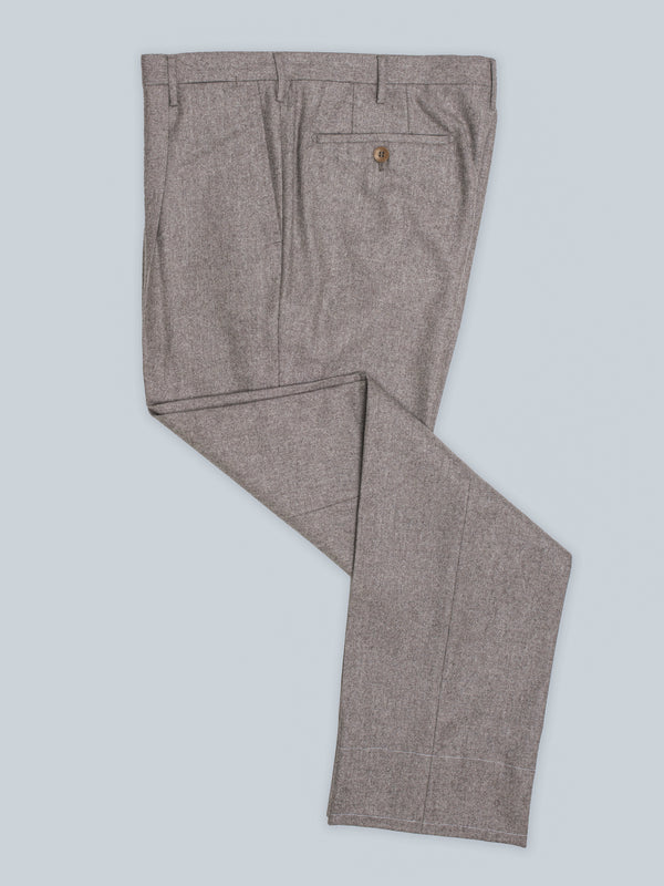 Rota Winter Light beige pair of regular fit wool flannel trousers 2025