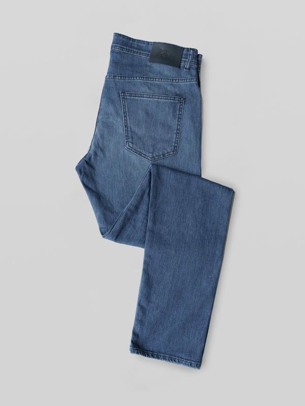 Rota Sport Summer Blue denim cotton 5 pockets trousers Soddisfazione Garantita