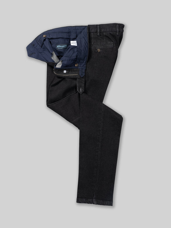 Rota Sport Winter Black denim cotton sport trousers Negozi Online