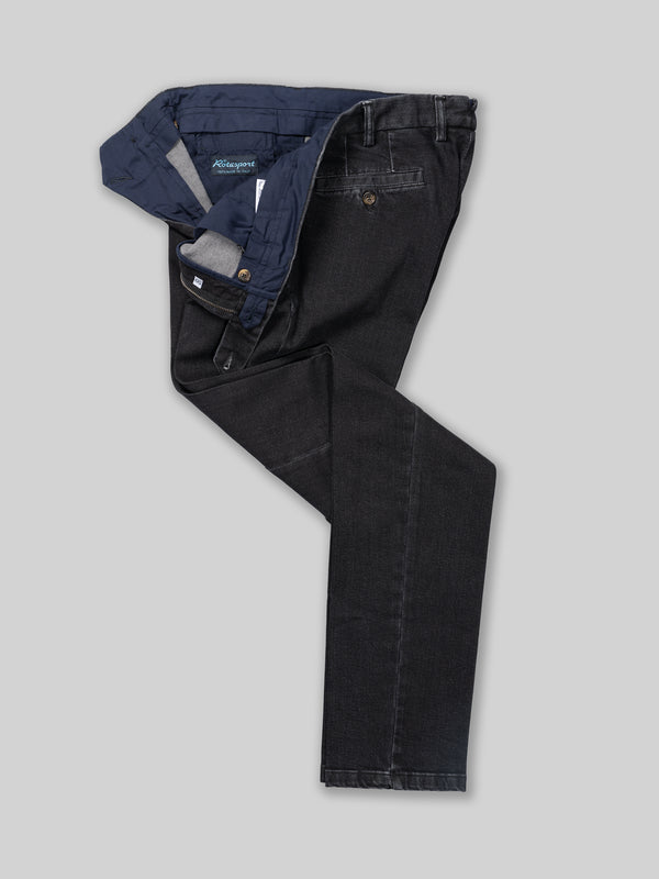 Rota Sport Winter Black denim cotton sport trousers Acquista Ora