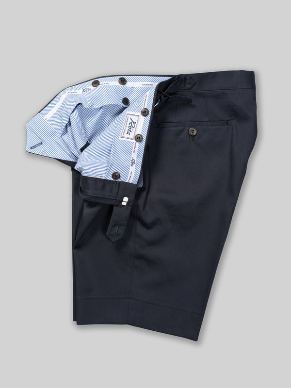 Rota Summer Dark blue pair of regular fit cotton bermuda Promozione Limitata