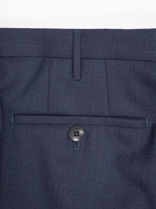 Rota Summer Dark blue pair of regular fit two ply wool trousers Affare Del Giorno