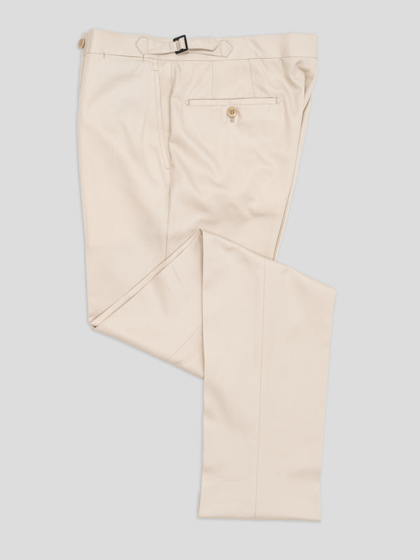 Rota Summer Light beige pair of regular fit supima cotton trousers Prezzo Ridotto