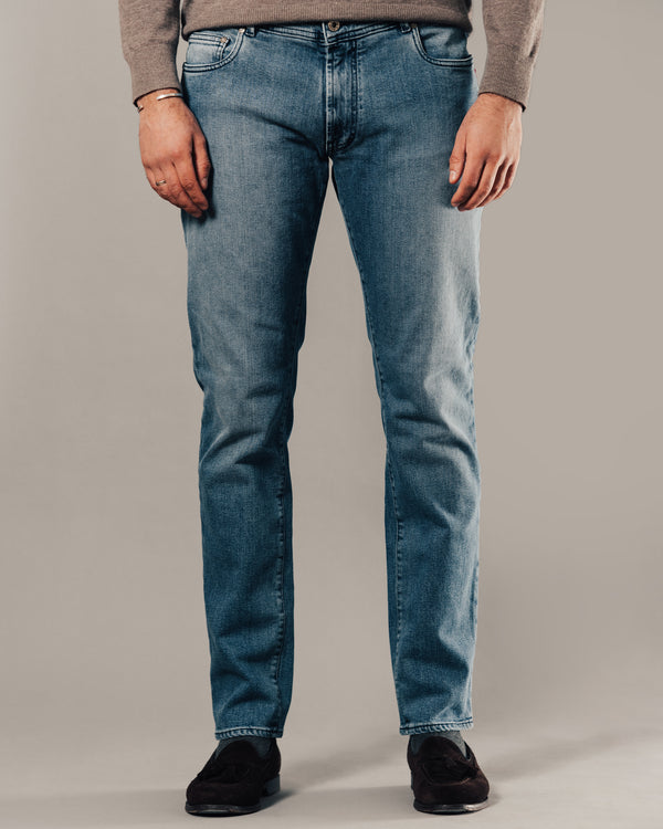 Rota Sport Four Seasons Light blue denim cotton 5 pockets trousers Convenienza