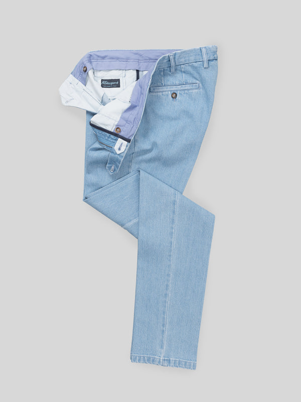 Rota Sport Winter Light blue denim cotton sport trousers Vendite stagionali