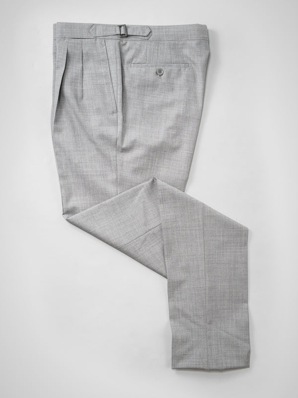 Rota Summer Light grey pair of regular fit wool trousers Economico