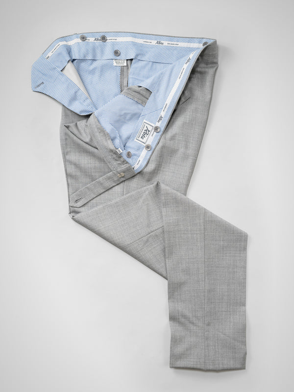 Rota Summer Light grey pair of regular fit wool trousers Economico
