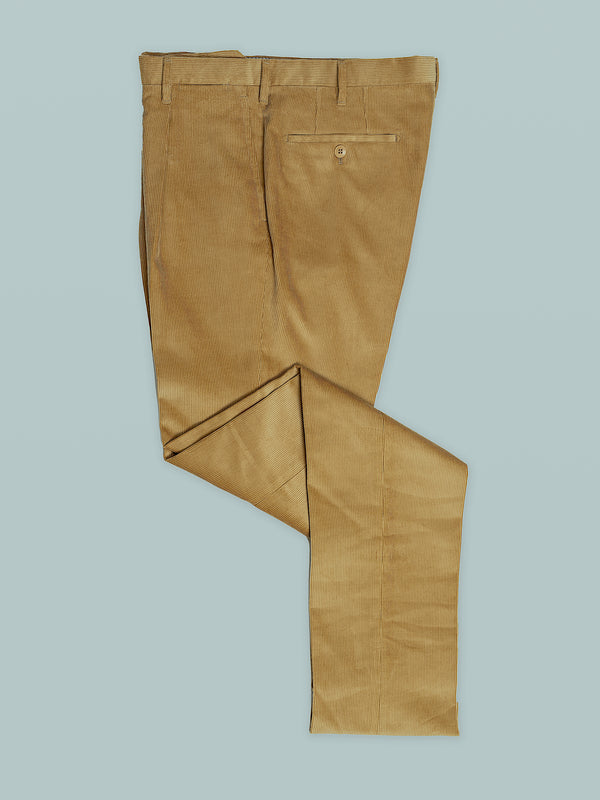 Rota Winter Dark beige corduroy medium wale trousers In Vendita