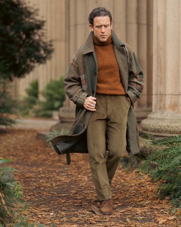 Rota Winter Green corduroy medium wale trousers Offerte