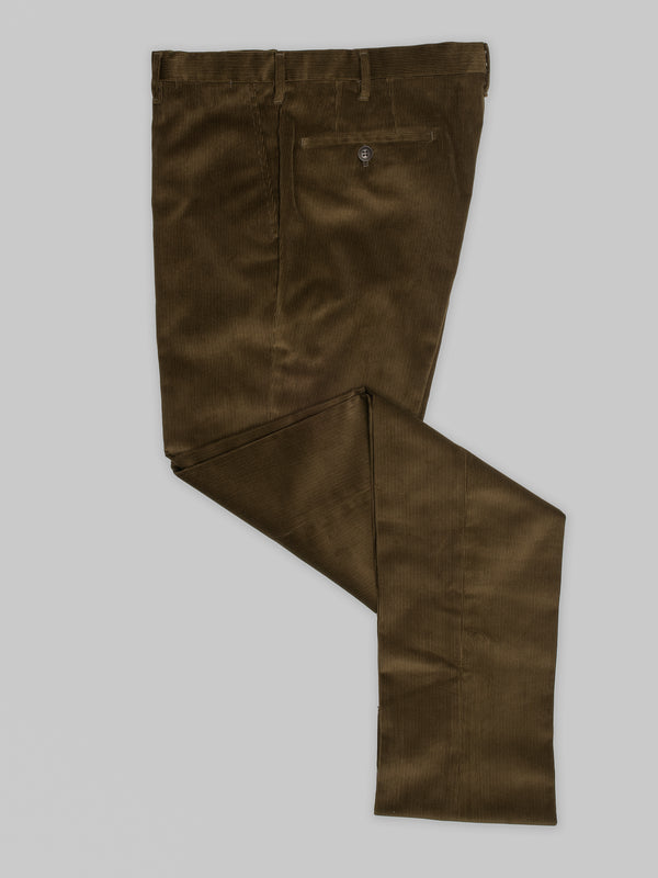 Rota Winter Green corduroy medium wale trousers Offerte