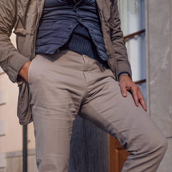 Rota Sport Winter Light Beige Cotton elastan sport trousers Vendita Economica