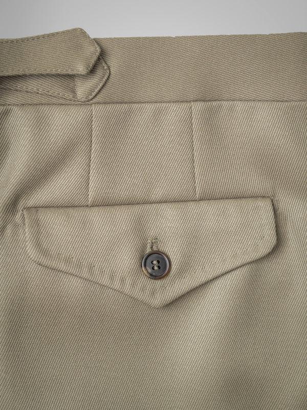 Rota Winter Dark beige pair of regular fit cavalry twill wool trousers Italia
