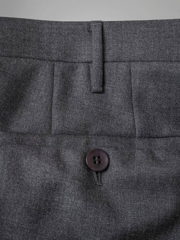 Rota Winter Grey pair of regular fit worsted wool trousers Qualità