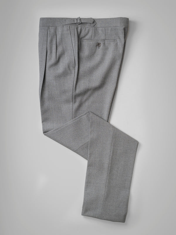 Rota Winter Light grey pair of regular fit fourply wool trousers Promozione