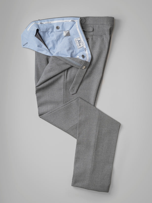 Rota Winter Light grey pair of regular fit fourply wool trousers Promozione