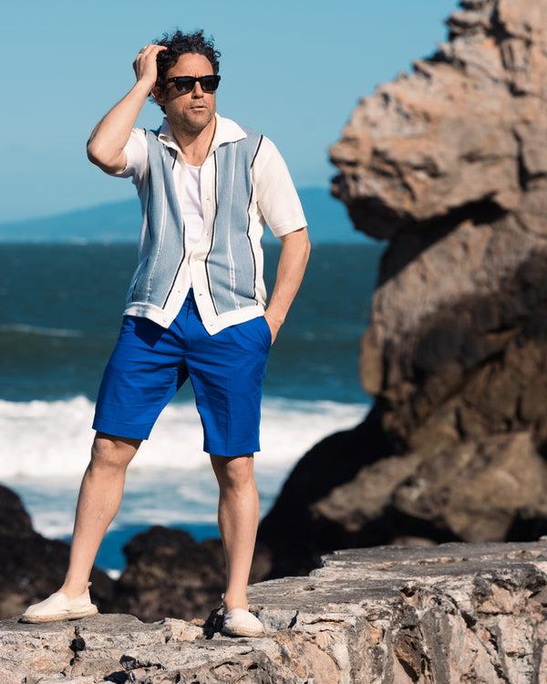 Rota Summer Bright blue cotton bermuda Qualità Garantita