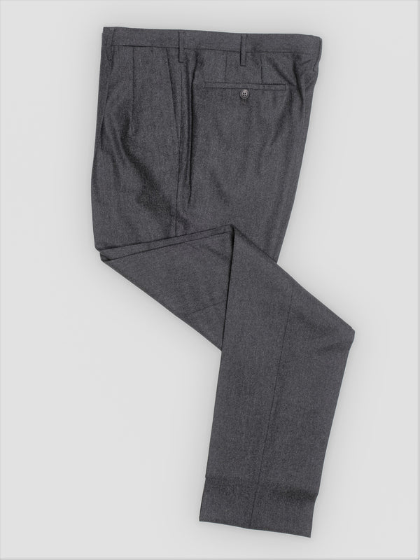 Rota Winter Medium grey flannel trousers-2pleats Consegna Veloce