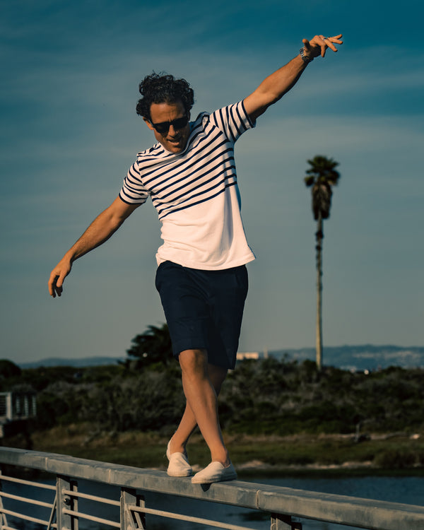 Rota Summer Dark blue pair of regular fit supima cotton bermuda Shopping Online