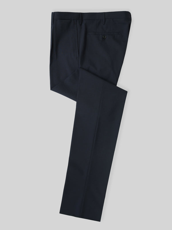 Rota Summer Navy blue elastic wool slim fit trousers Sconto