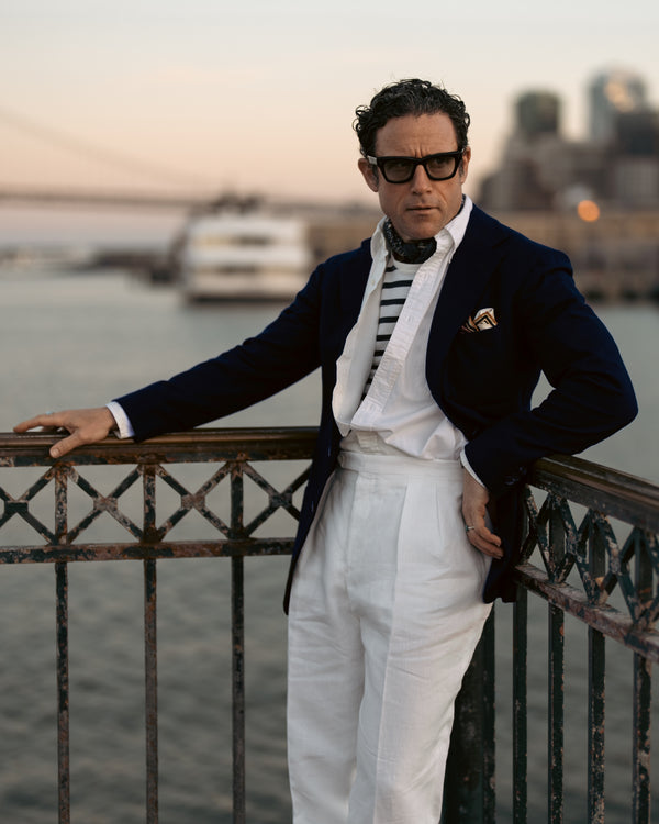 Rota Summer New York white linen trousers In Vendita