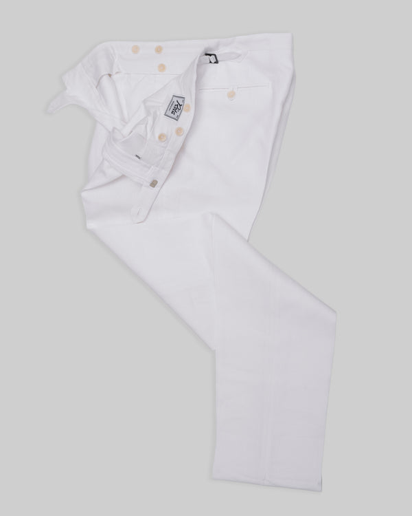 Rota Summer New York white linen trousers In Vendita