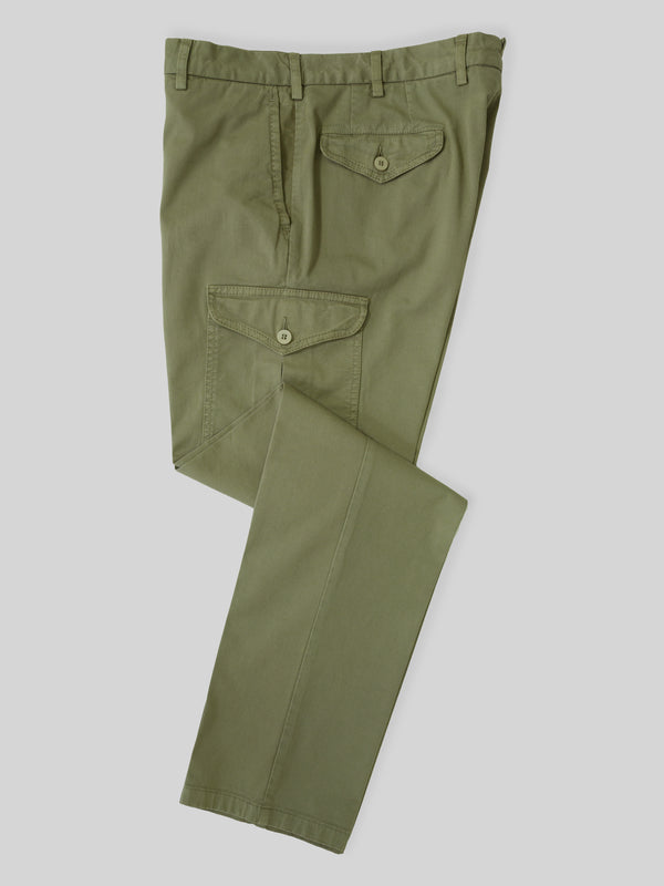 Rota Sport Summer Green supima cotton cargo sport trousers with flaps Negozio