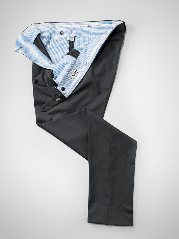 Rota Summer Dark grey pair of regular fit wool trousers Moda
