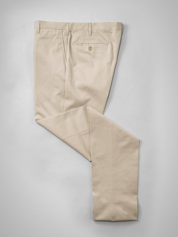 Rota Four Seasons Beige pair of regular fit cotton trousers 2025