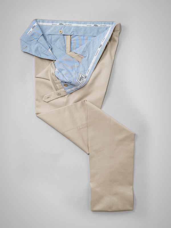 Rota Four Seasons Beige pair of regular fit cotton trousers 2025