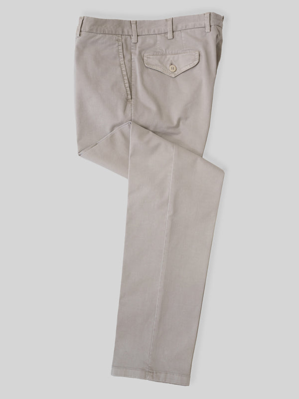 Rota Sport Summer Light beige cotton supima sport trousers with flaps Italy