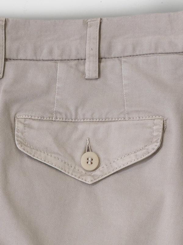 Rota Sport Summer Light beige cotton supima sport trousers with flaps Italy