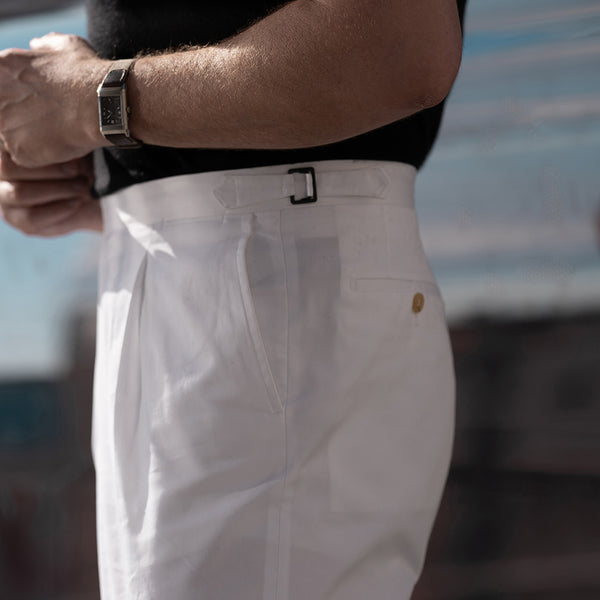 Rota Summer white supima cotton trousers Qualità Garantita