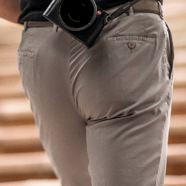 Rota Sport Summer Beige cotton supima sport trousers 1 pleat Negozi Online