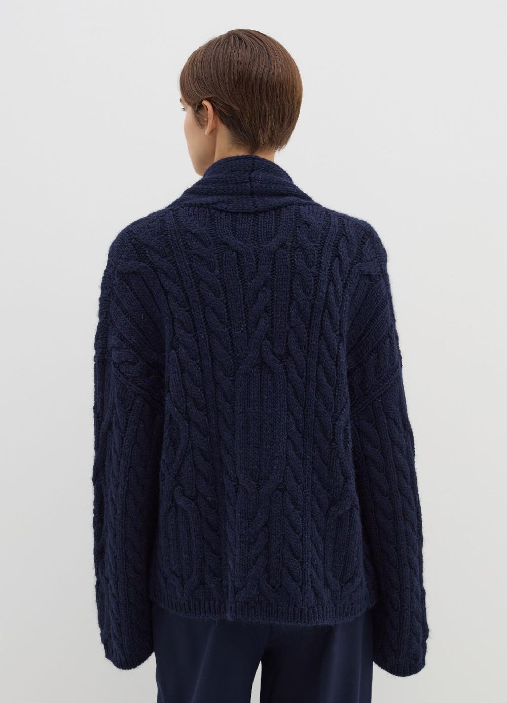 Stefanel Cardigan aperto in stoppino a trecce Saldi Di Fabbrica