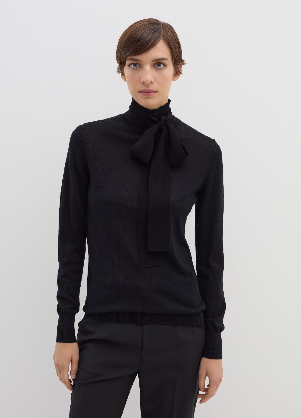 Stefanel Maglia a collo alto con foulard Nuova