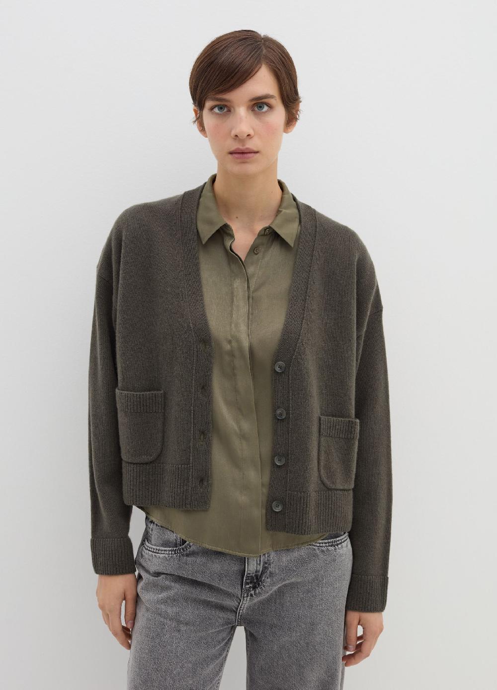 Stefanel Cardigan in lana e cashmere con scollo a V 2025