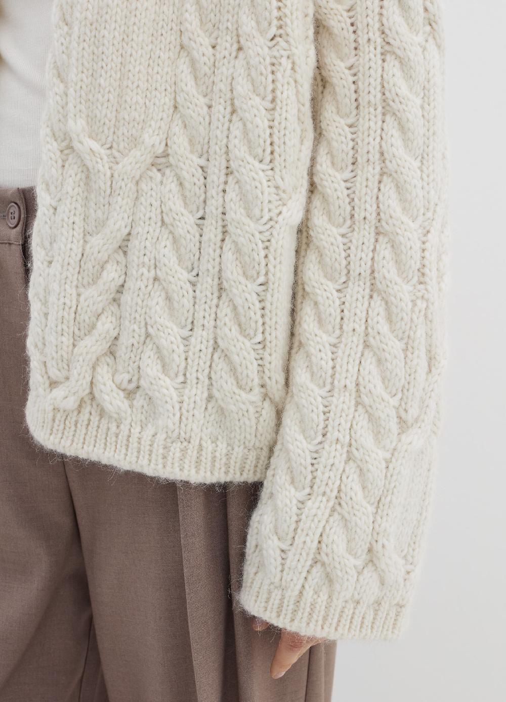 Stefanel Cardigan aperto in stoppino a trecce Italy