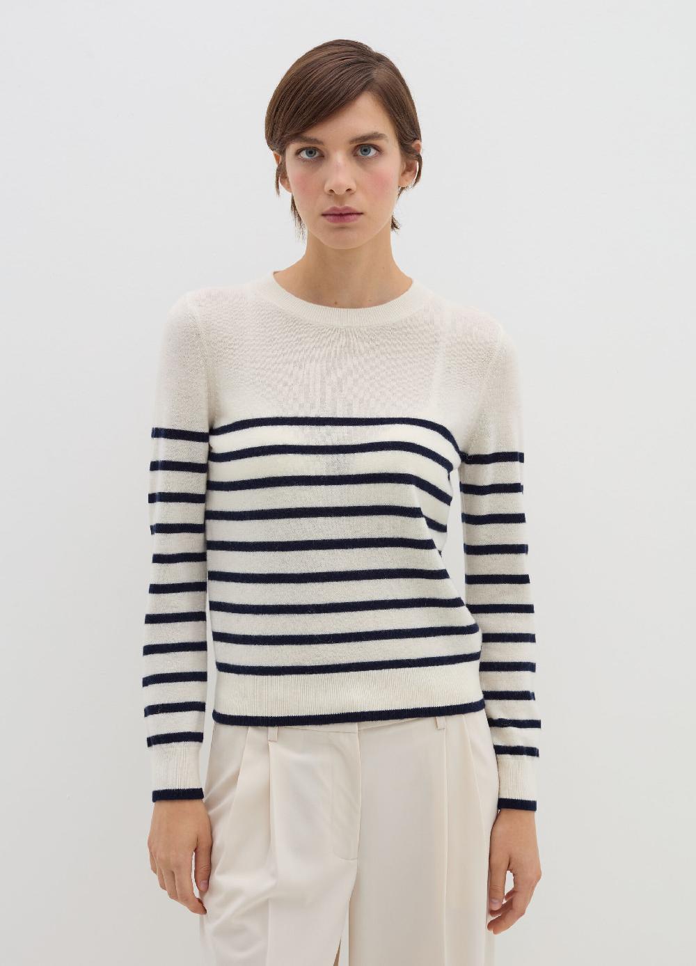 Stefanel Pullover a righe in lana cardata Italia