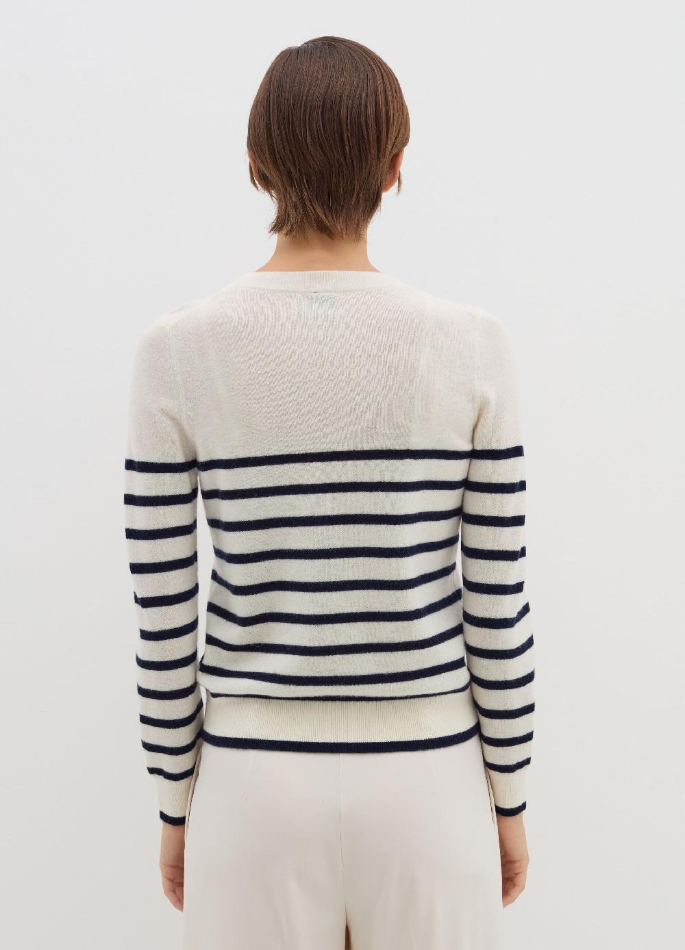 Stefanel Pullover a righe in lana cardata Italia